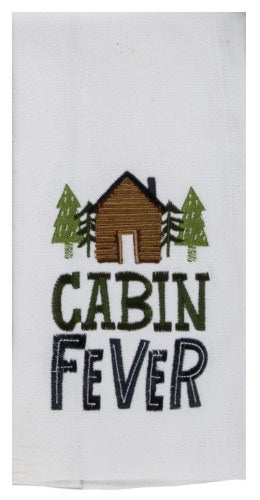 Cabin Fever Embroidered Towel