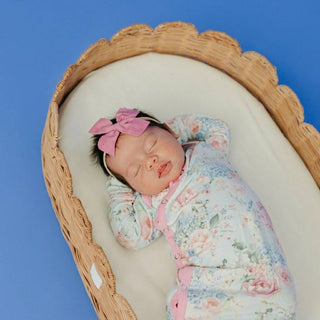 Genevieve Floral Newborn Knotted Gown