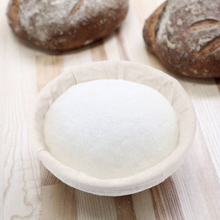 Breadtopia Round Rattan Bread Proofing Basket with Liner – 8.5-Inch