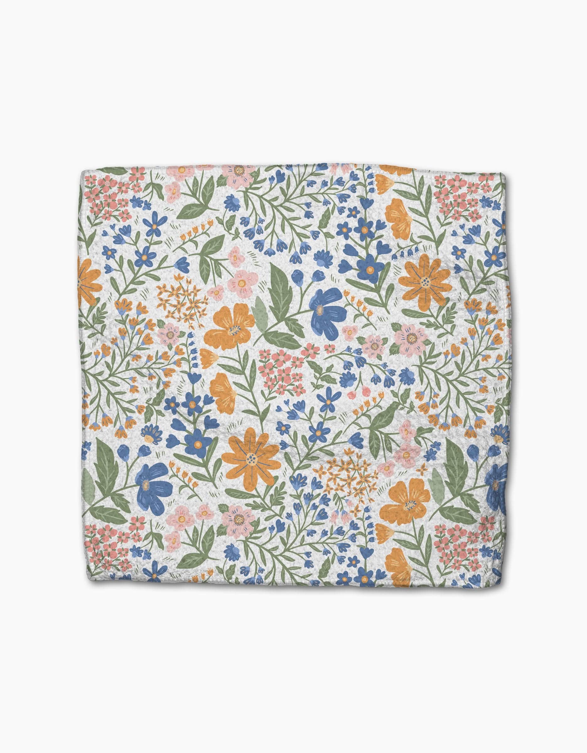 Geometry Wildflower Vine Blush Dishcloth Set