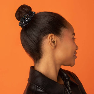Ruched Satin Scrunchie 5-Pack — Ghosts & Pumpkins