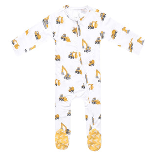 Dozer Bamboo Zip-Up Footie