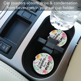 I'm A Mom Absorbent Stone Car Coaster 1 Pk