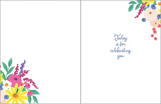 Birthday Greeting Card - Mom Bright Flowers