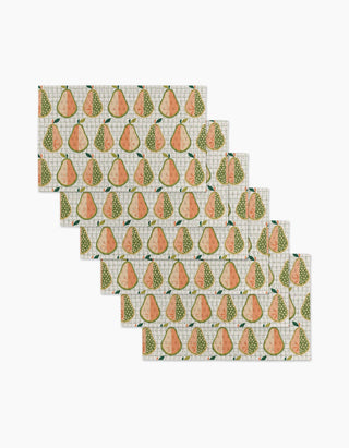 Geometry Mod Pears Not Paper Towel Set of 6 – Reusable Paper Towel Alternative