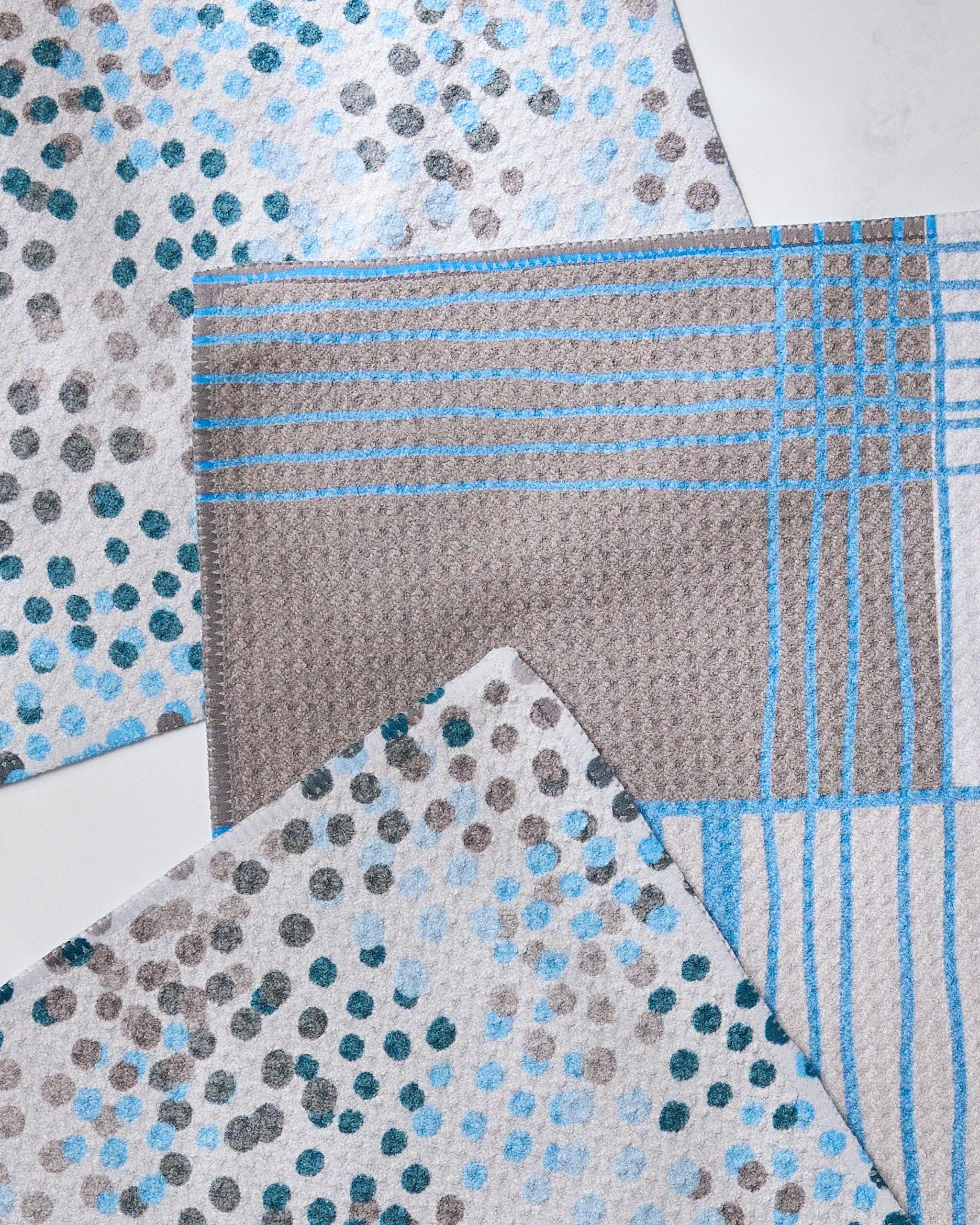 Geometry Cool Blocks and Dots Dishcloth Set