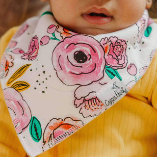 Copper Pearl Bloom Baby Bandana Bib Set