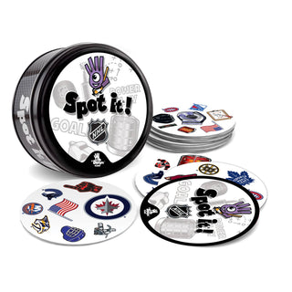 NHL Spot It! Hockey Card Game with Storage Tin