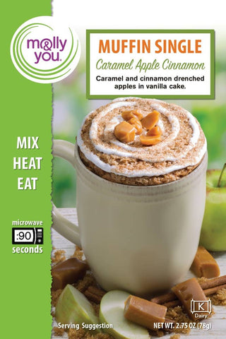 molly&you Caramel Apple Cinnamon Microwave Muffin Mix
