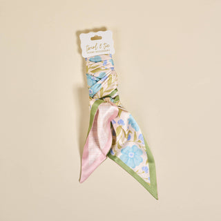 Twirl & Tie Scarf Accessory–Poppin' Petals Aqua