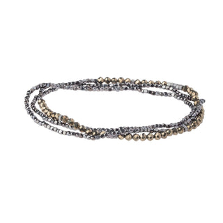 Scout Delicate Stone Pyrite Wrap Bracelet & Necklace