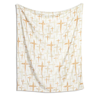 Have Faith Throw Blanket - Gold