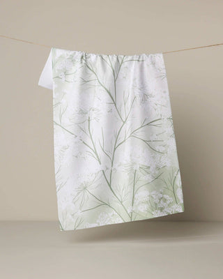 Geometry Quiet Garden Tea Towel – Sage Botanical Kitchen Towel