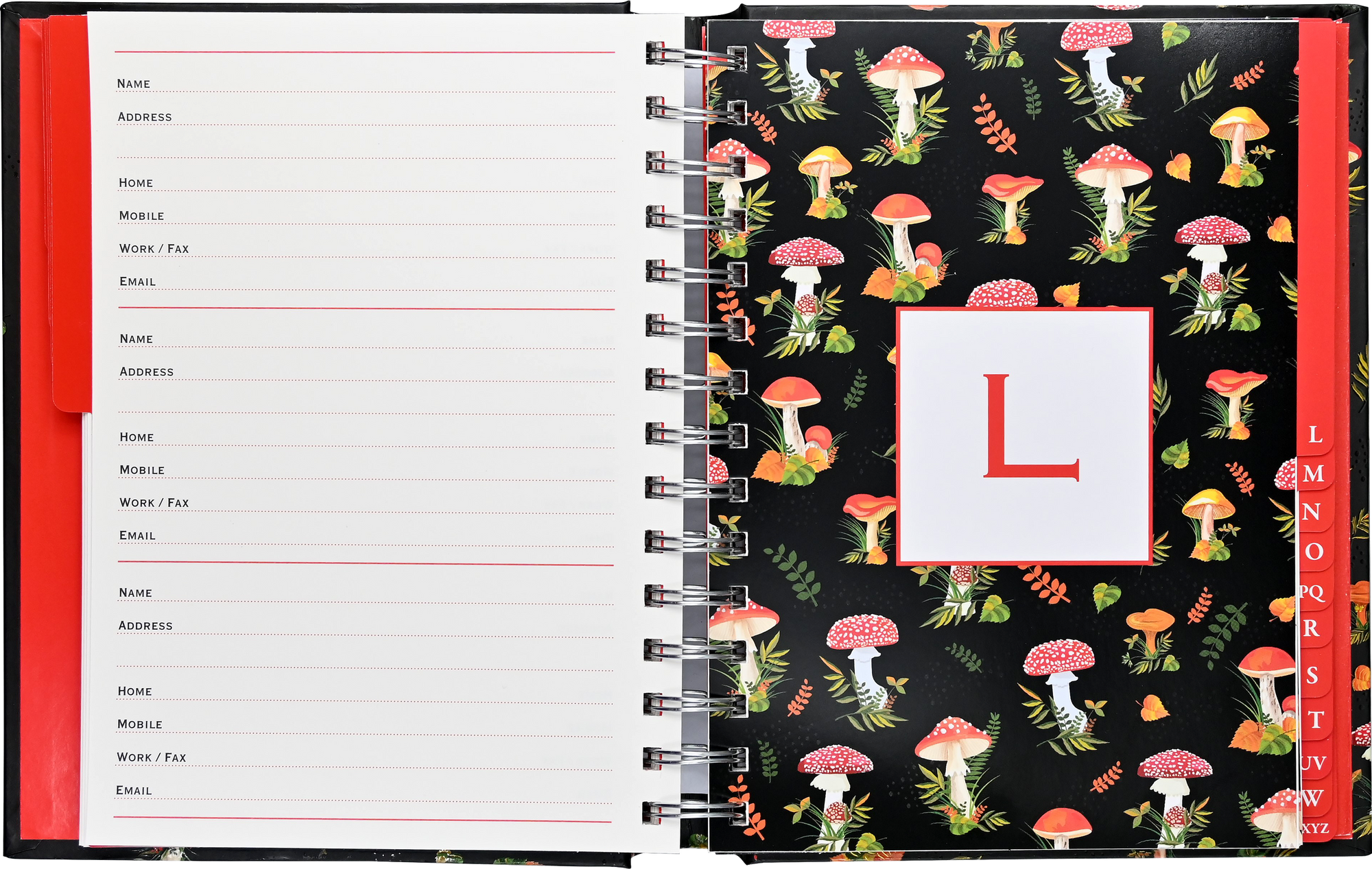 Mushrooms Large Address Book