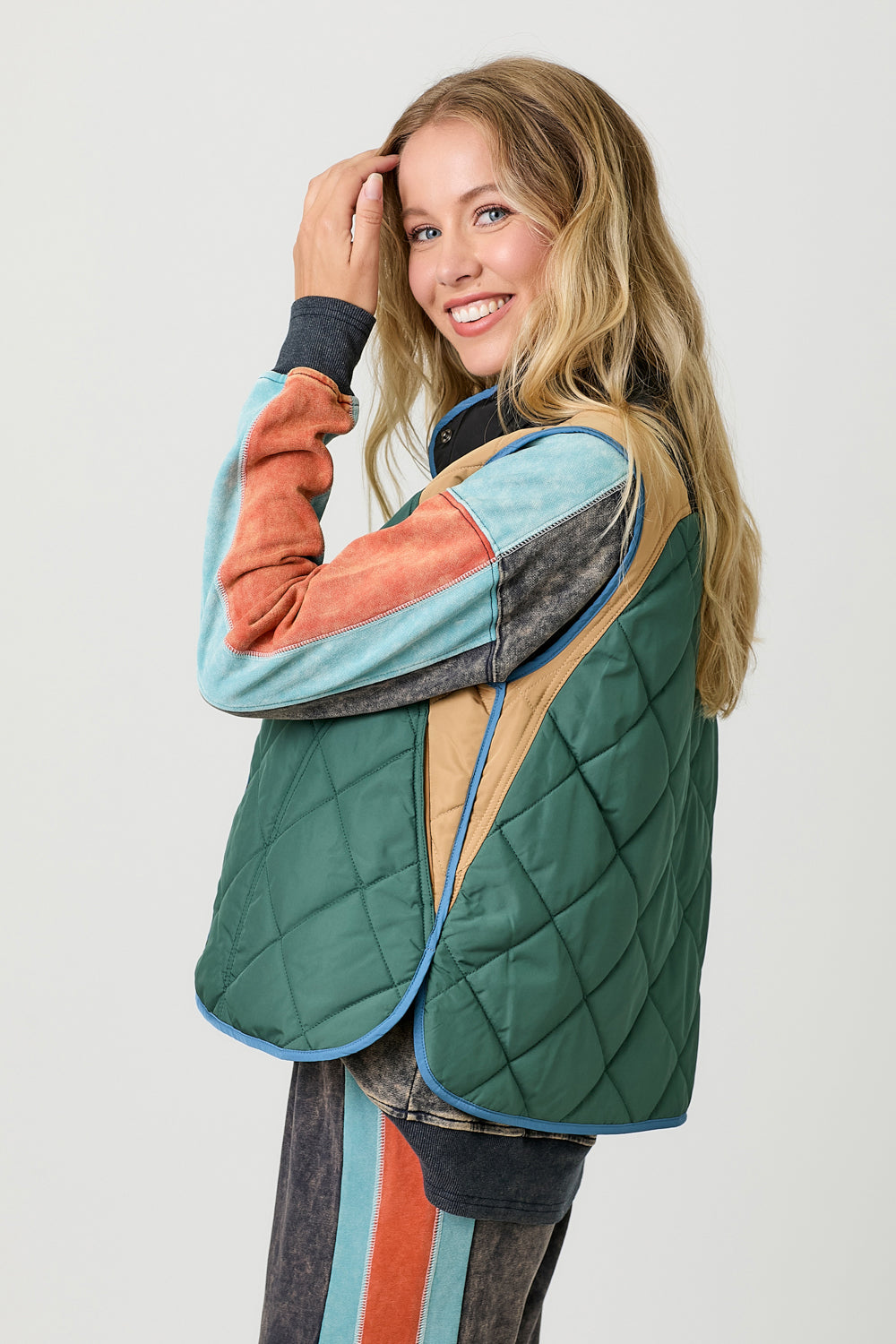 Color Block Padded Vest FINAL SALE