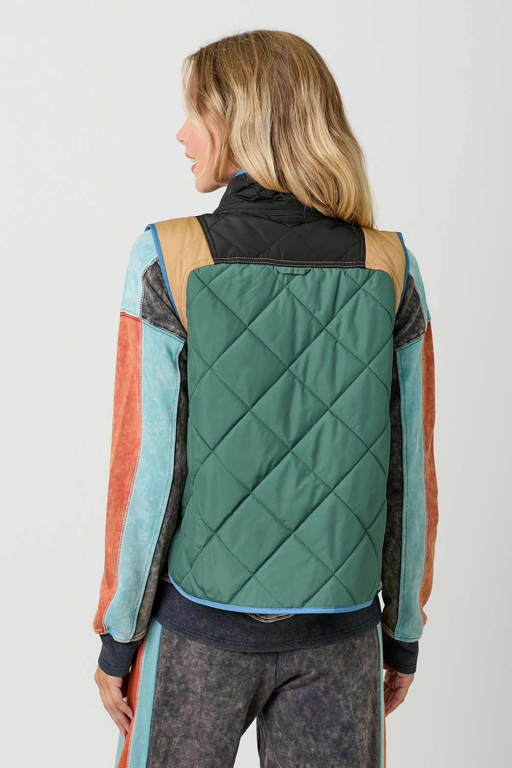 Color Block Padded Vest FINAL SALE