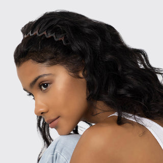 Recycled Plastic Zig Zag Headband 2-Pack — Black & Tortoise