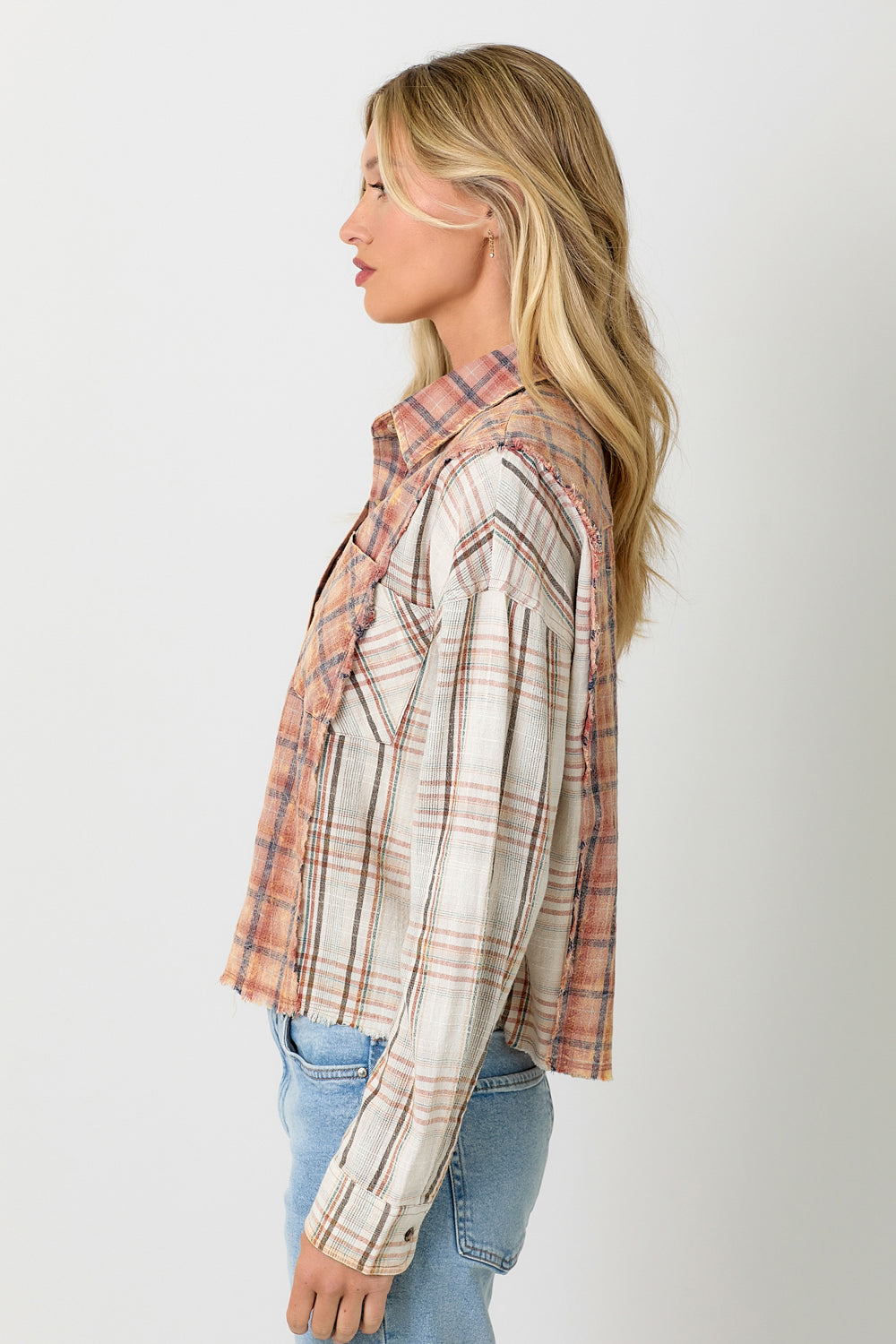 Mixed Media Button Down Shirt FINAL SALE