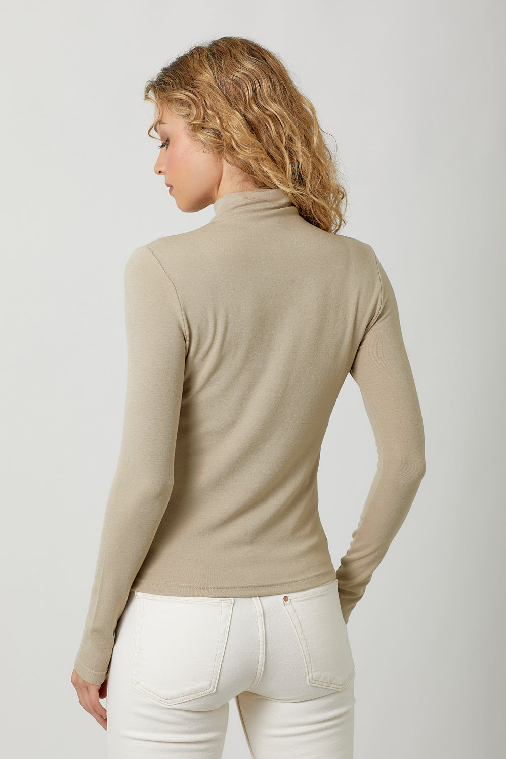 Solid Color Mock Neck Top