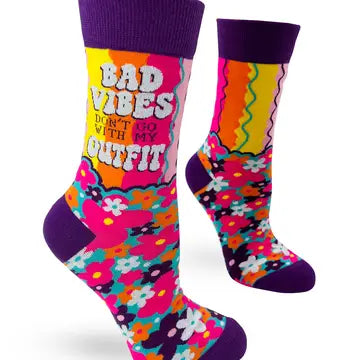 Good Vibes Ladies Crew Socks