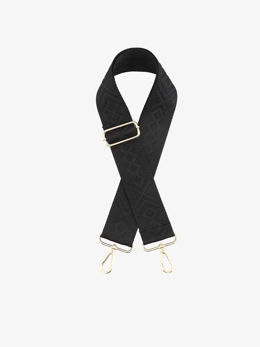 Bohemian Guitar Strap Black/Black