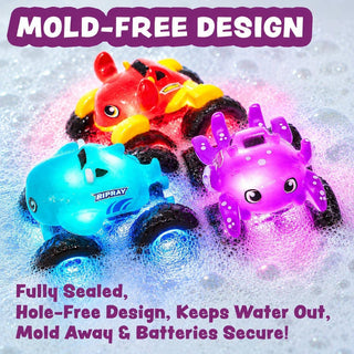 Tub Works Light-Up Monster Truck Bath Toys, 3-Pack