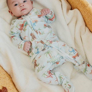 Dino Explorer Zip-Up Footie Pajama