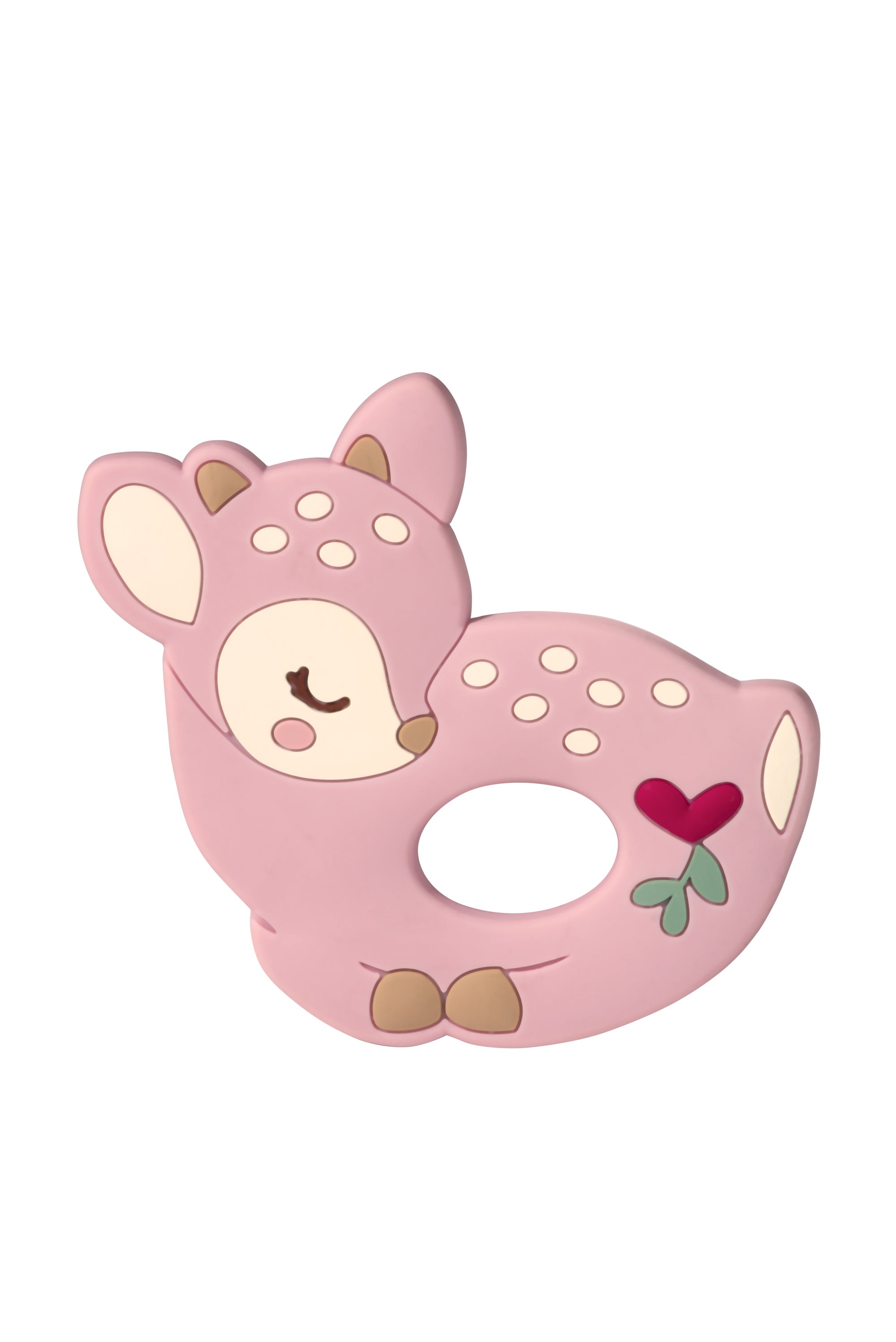 Farrah Pink Fawn Silicone Teether