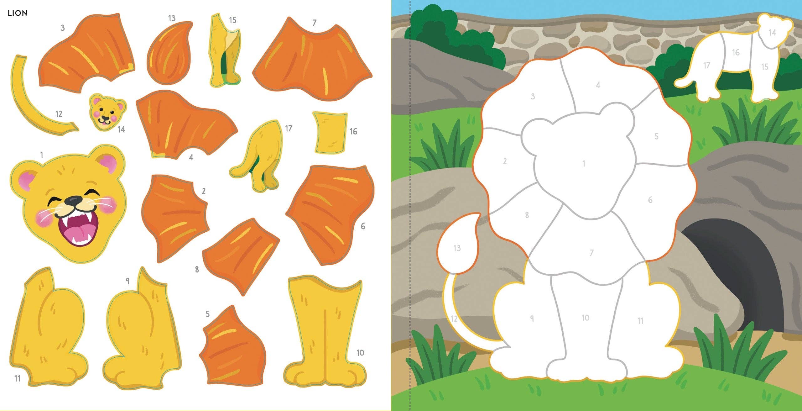 My First Color-by-Sticker Book - At the Zoo