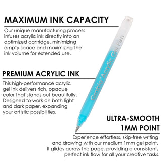 Grabie Bold & Bright Coloring Kit | Essential Joy | Acrylic Gel Pens + Coloring Pad