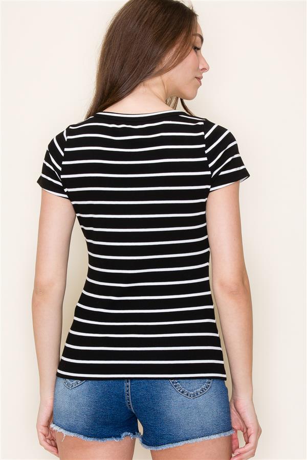 Scoop Neck Striped Top FINAL SALE