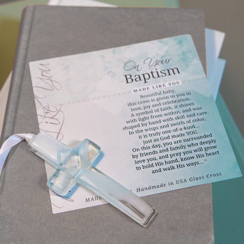 Your Baptism Cross: Handmade Glass