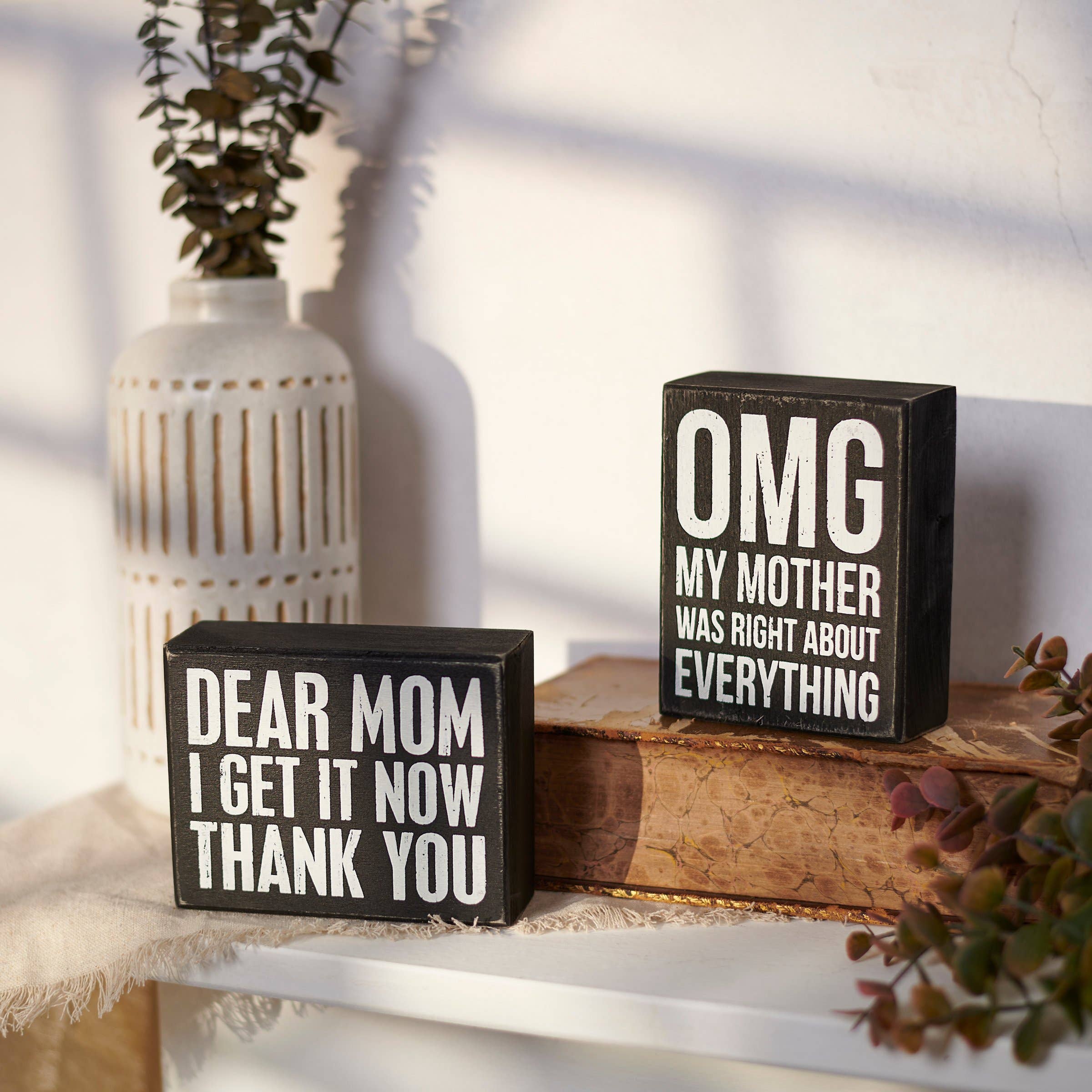OMG My Mother Was Right About Everything Box Sign