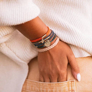 Discover Gold Pine Tree Charm Hair Tie Bracelets by K'lani