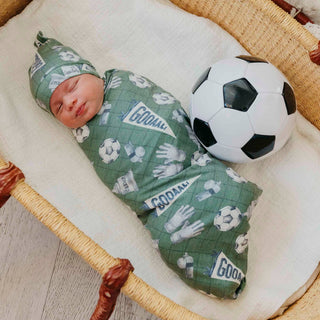 Kick Off Soccer Knit Swaddle Blanket