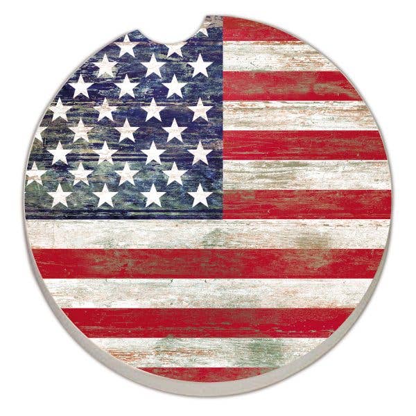 Americana Absorbent Stone Car Coaster 1 Pk