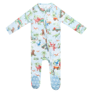 Dino Explorer Zip-Up Footie Pajama