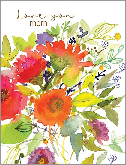 Mother's Day Greeting Card - Bright Zinnias