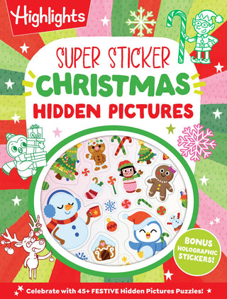Highlights Super Sticker Christmas Hidden Pictures Activity Book