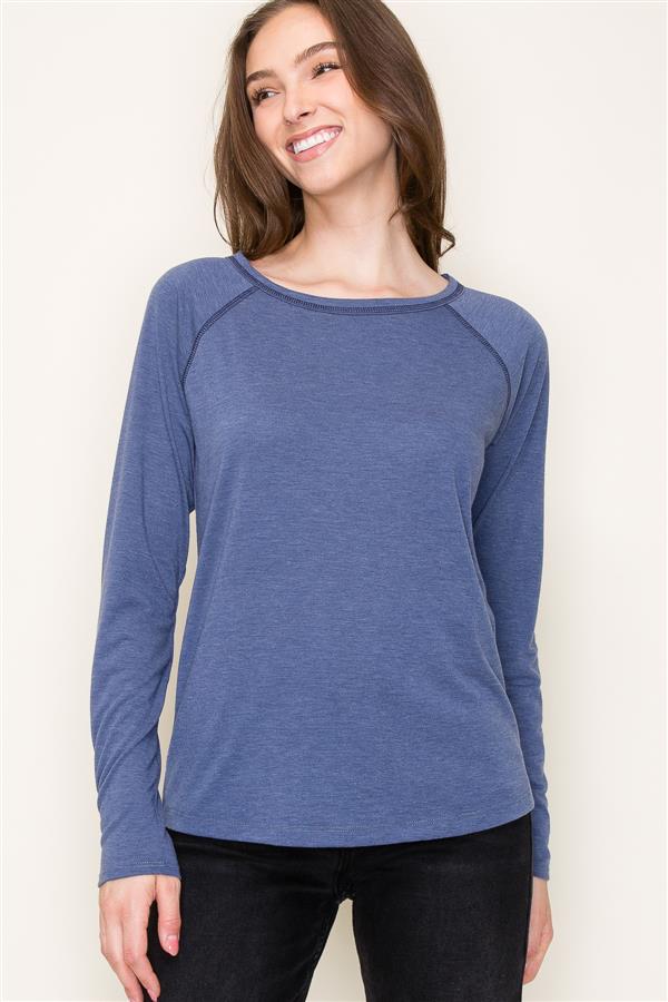 Raglan Long Sleeve Jersey Top