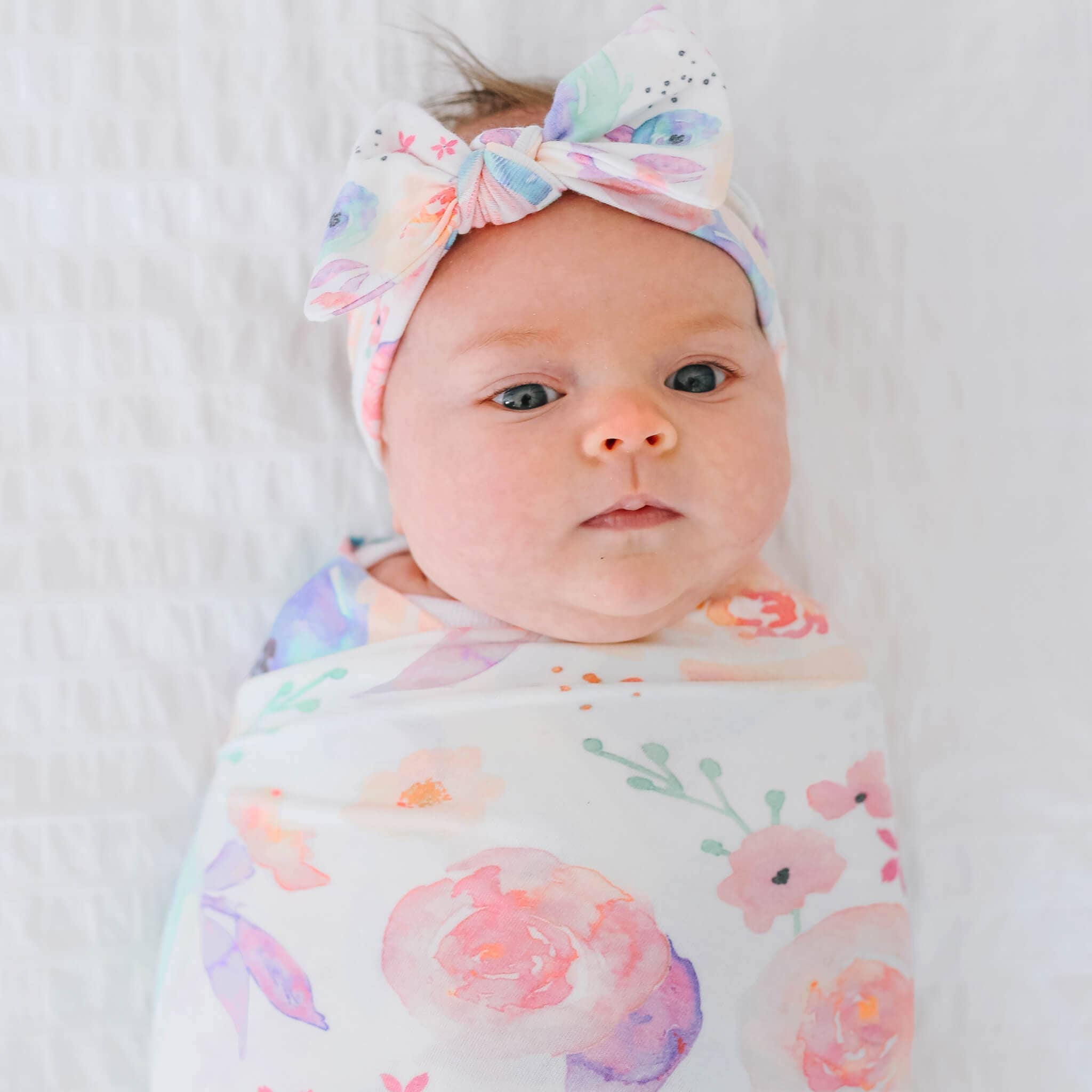 Copper Pearl Bloom Knit Swaddle Blanket