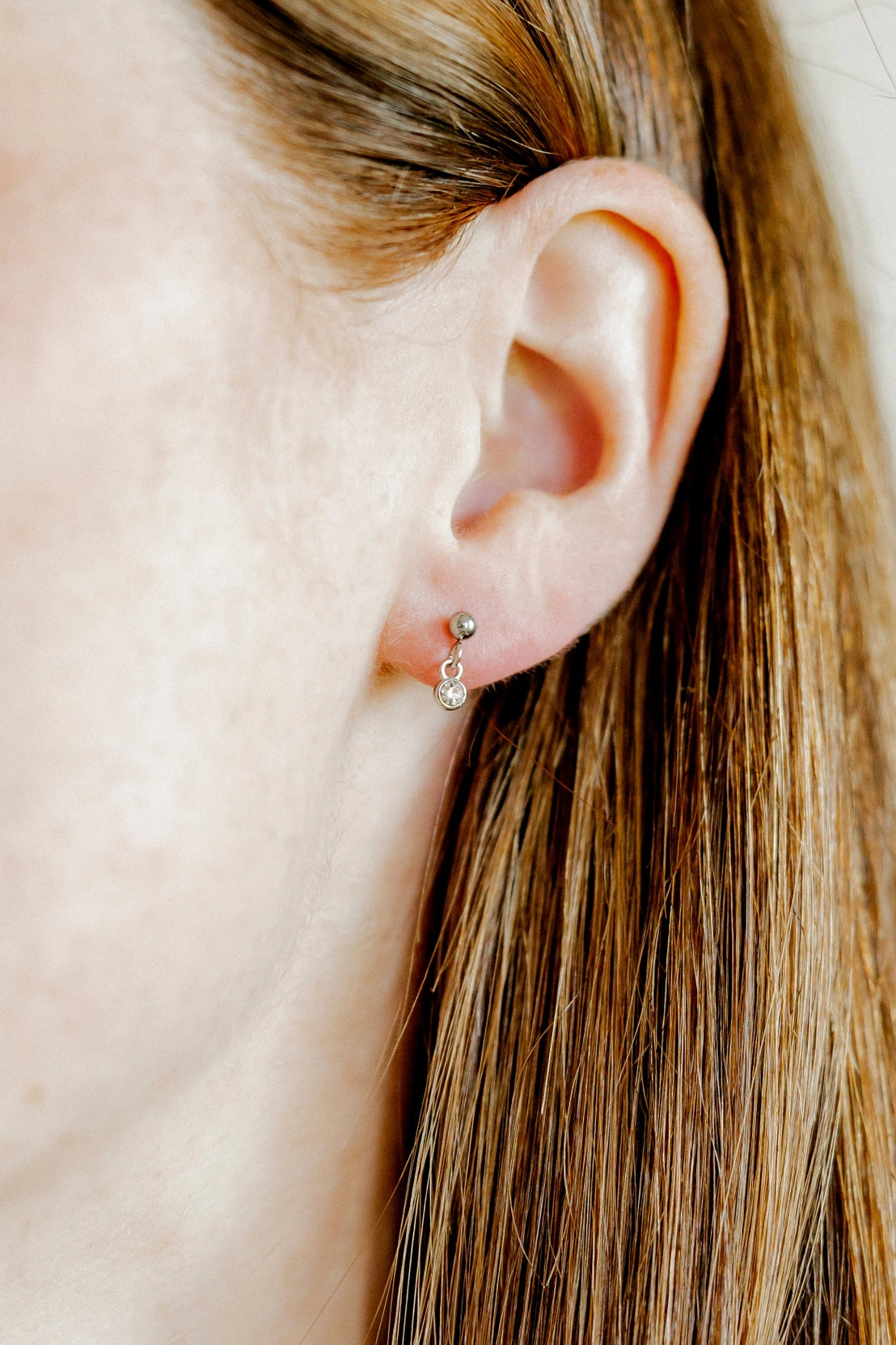 Millie Sparkle CZ Silver Screwback Stud Earrings