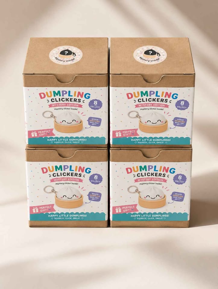 Mystery Dumpling Clicker Keychain