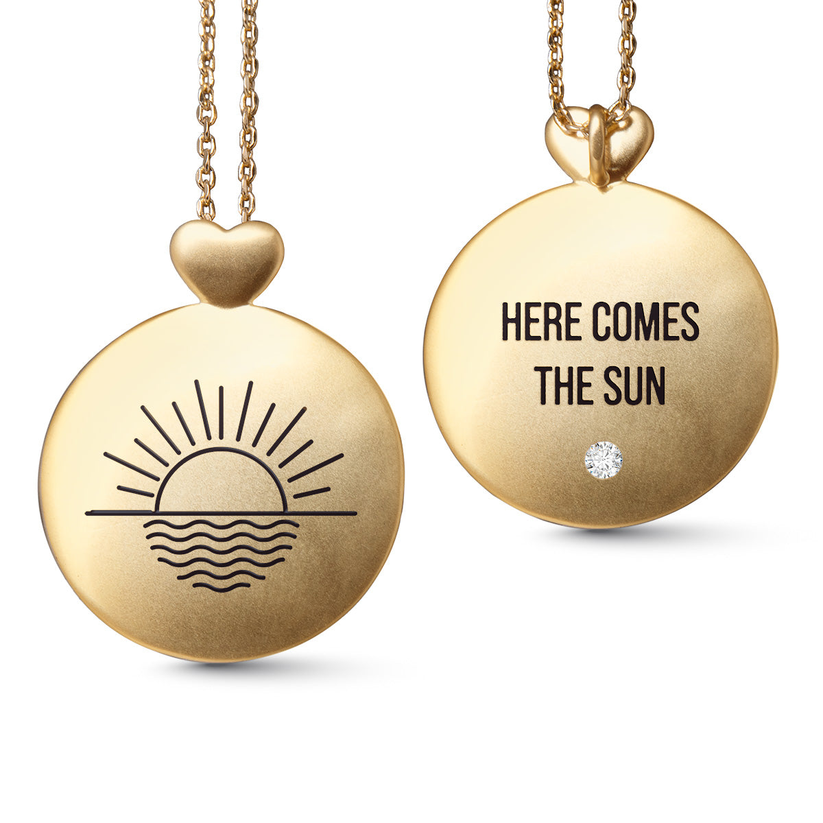Gold Necklace w/ Sun Pendant