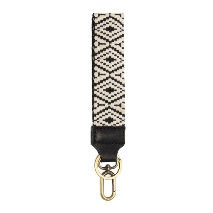 Diamond Woven Easy Find Wristlet Keychain