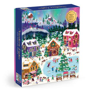 Joy Laforme Northern Lights 1000-Piece Foil Puzzle | Aurora Borealis Winter Puzzle
