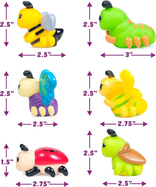 Tub Works Bugs Light-Up Bath Toys, 6-Pack