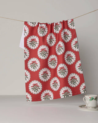 Geometry Merry Mistletoe Kitchen Tea Towel