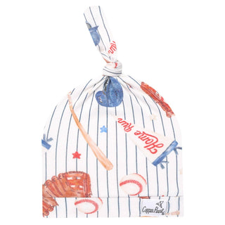 All Star Baseball Top Knot Baby Hat