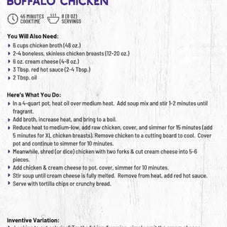 North Country Cabin Buffalo Chicken Soup
